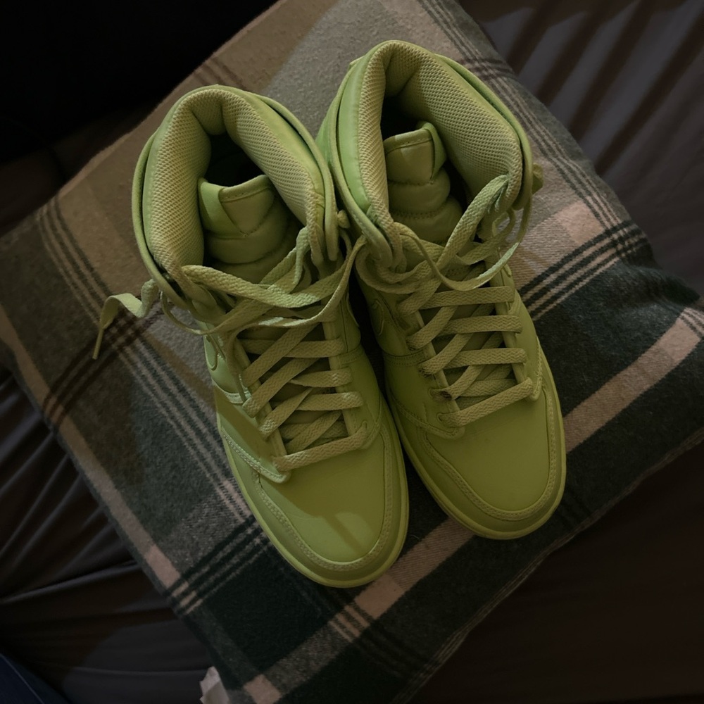 Vibrant Green High-Top Sneakers